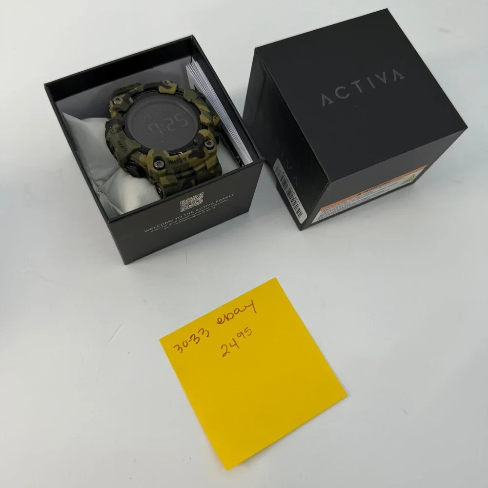 Activa Mens Digital Sports Watch Camouflage Tactical Military Style New in Box